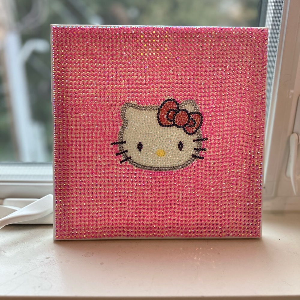 Hello Kitty Pink Rhinestone Canvas